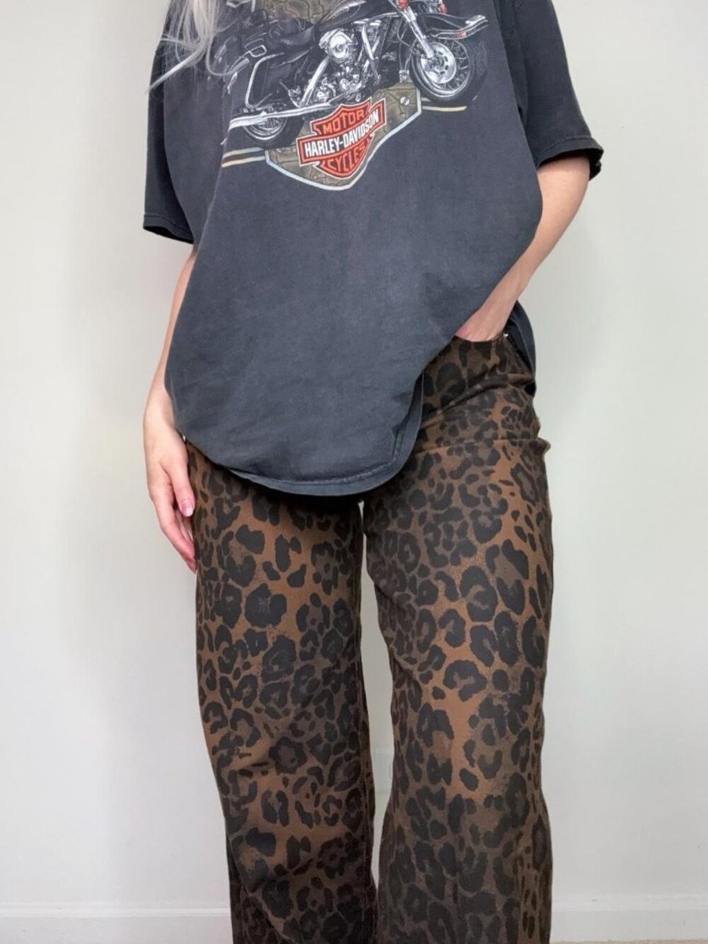 Cheetah Print High Rise Jeans - Picture 6 of 7